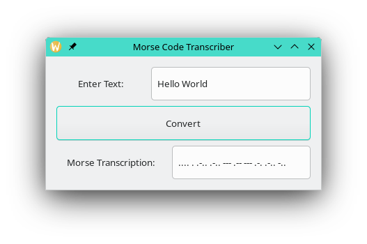 screenshot of app