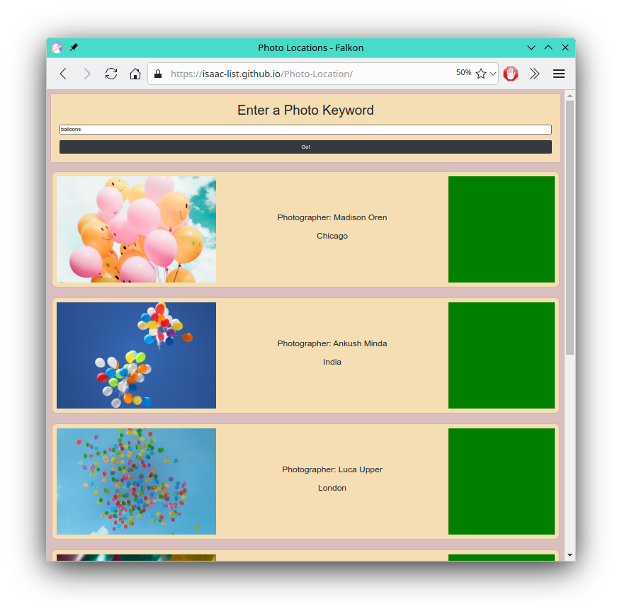 screenshot of web page